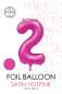 Preview: XXL Folienballon Zahl 2 Satin Pink